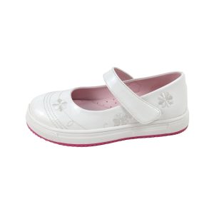 Girls White School Shoes