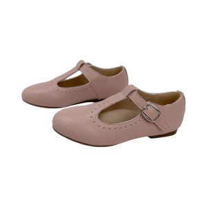 Kids Pink Leather Shoes